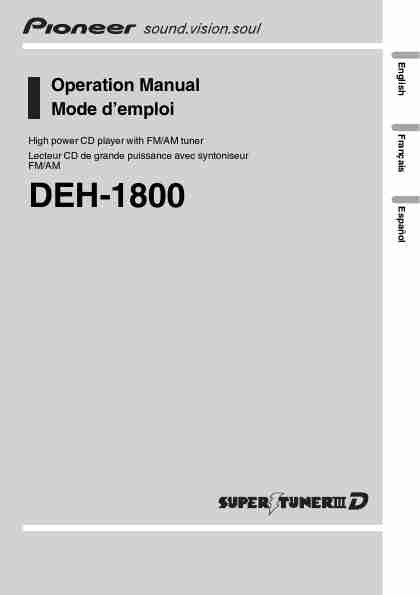 Pioneer CD Player FMAM DEH-1800-page_pdf